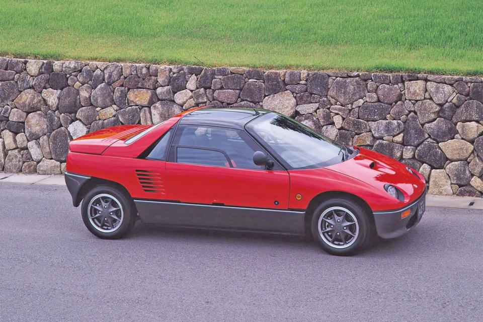 <p>In the world of Honda Beats and Suzuki Cappuccinos exists the Autozam AZ-1, a kei car that was claimed to be “the ultimate Japanese micro machine”. Its wheelbase was just 88in long and it featured independent strut suspension and four-wheel disc brakes which resulted in balanced handling. A transverse-mounted 657cc engine fed 63bhp through the rear wheels but it only had a Lotus Elise-esque<strong> 720kg</strong> to shove. </p><p>Gull-wing doors and a Ferrari F40-like rear spoiler differentiated it from other kei cars. Only <strong>4400</strong> examples were built over three years from 1992. It’s the funkiest kei car available and together with its mini-Ferrari looks and three-cylinder whir is why it belongs on our list.</p>