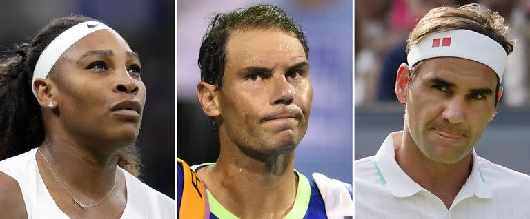 Serena Williams y otros grandes históricos: Rafael Nadal y Roger Federer