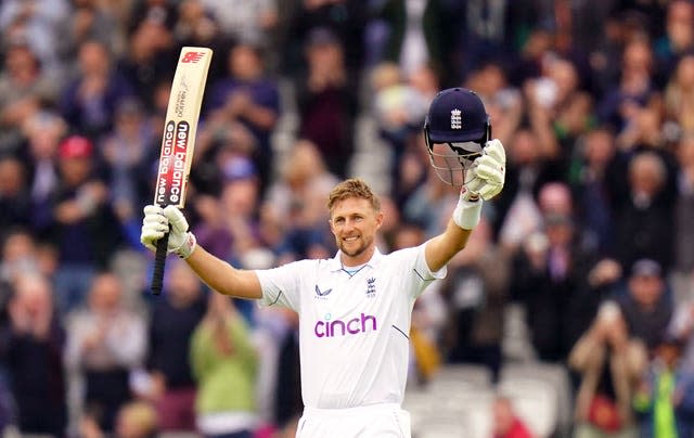 Joe Root celebrates