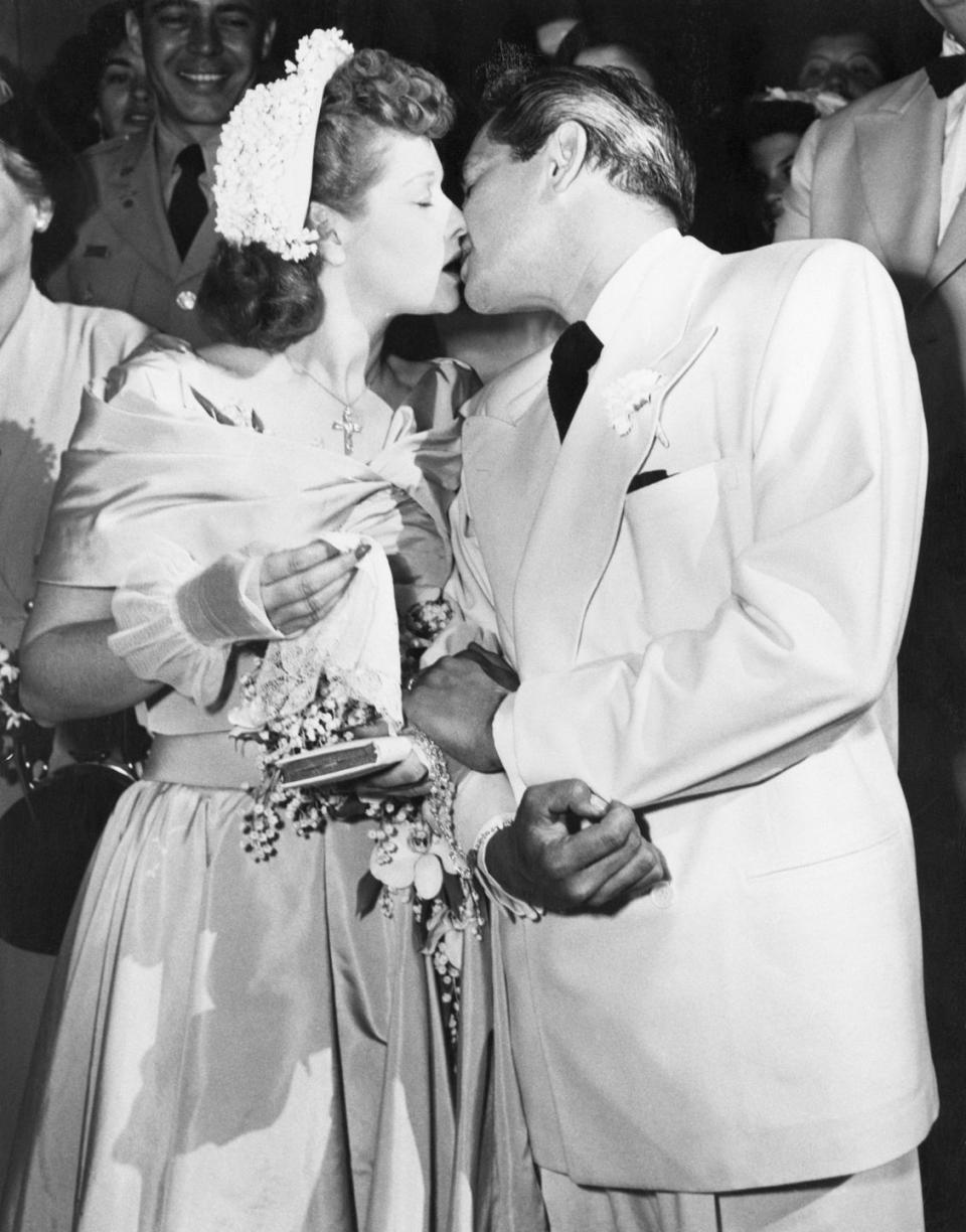 1949: Kissing Desi at their second wedding