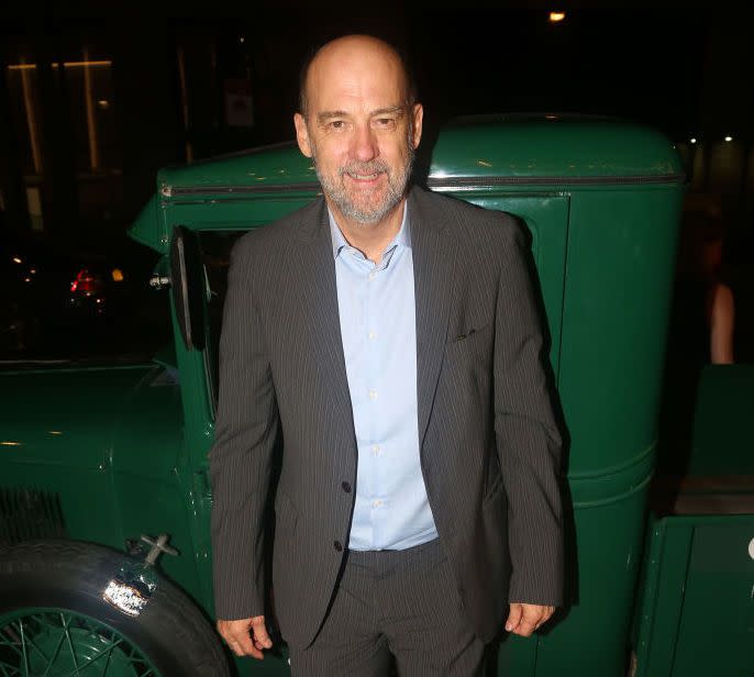 Anthony Edwards poses at the Re-Opening Night of "Girl From The North Country" on Broadway at The Belasco Theatre on October 13, 2021 in New York City.