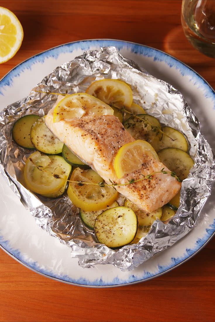 Lemon Butter Salmon Foil Packs