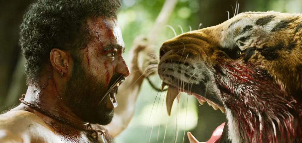 N.T. Rama Rao Jr. face-to-face with a tiger