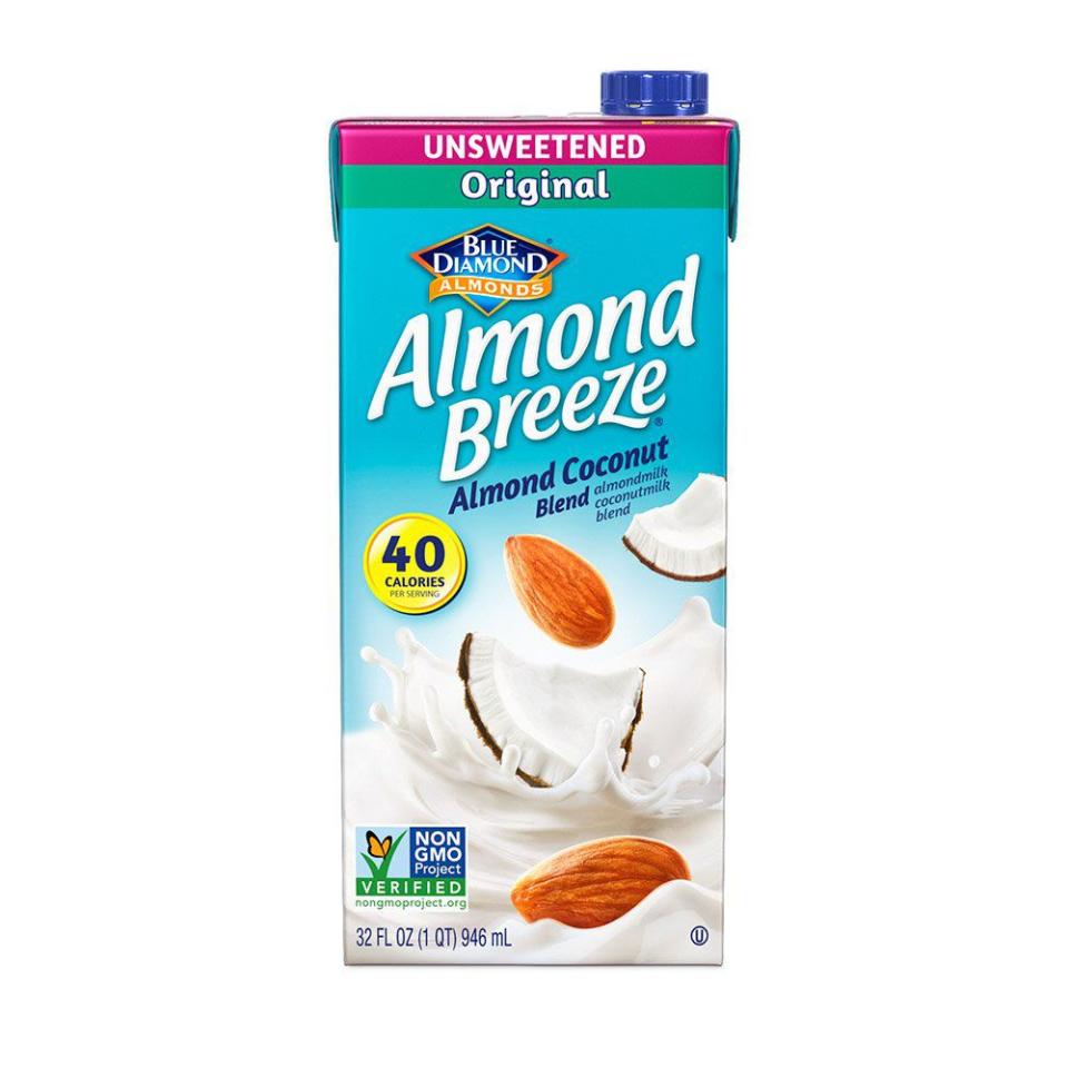 Blue Diamond Almond Breeze Unsweetened Original Almond Coconut Milk
