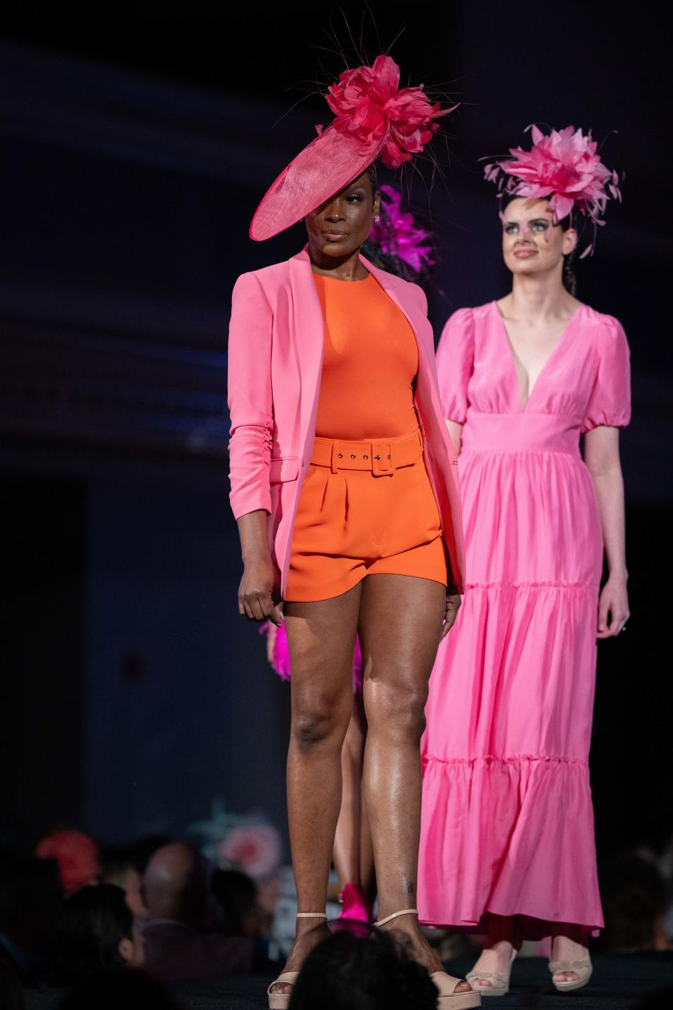 Models walked the runway showing off the top looks for the 150th Kentucky Derby at the 2024 Kentucky Derby Festival Dillard's Spring Fashion Show at Caesars Southern Indiana on Thursday, March 28, 2024.