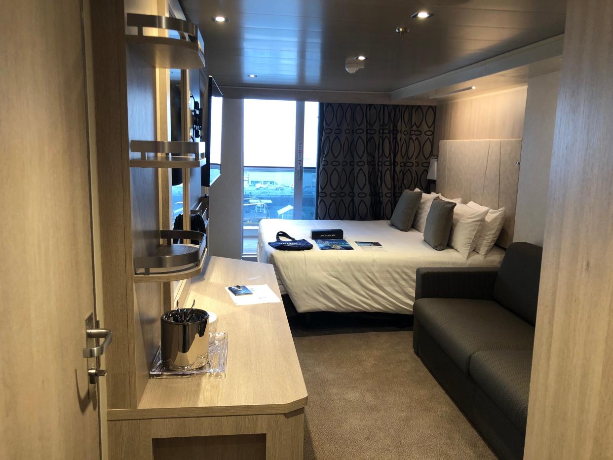 The ship has nearly 2,300 cabins.