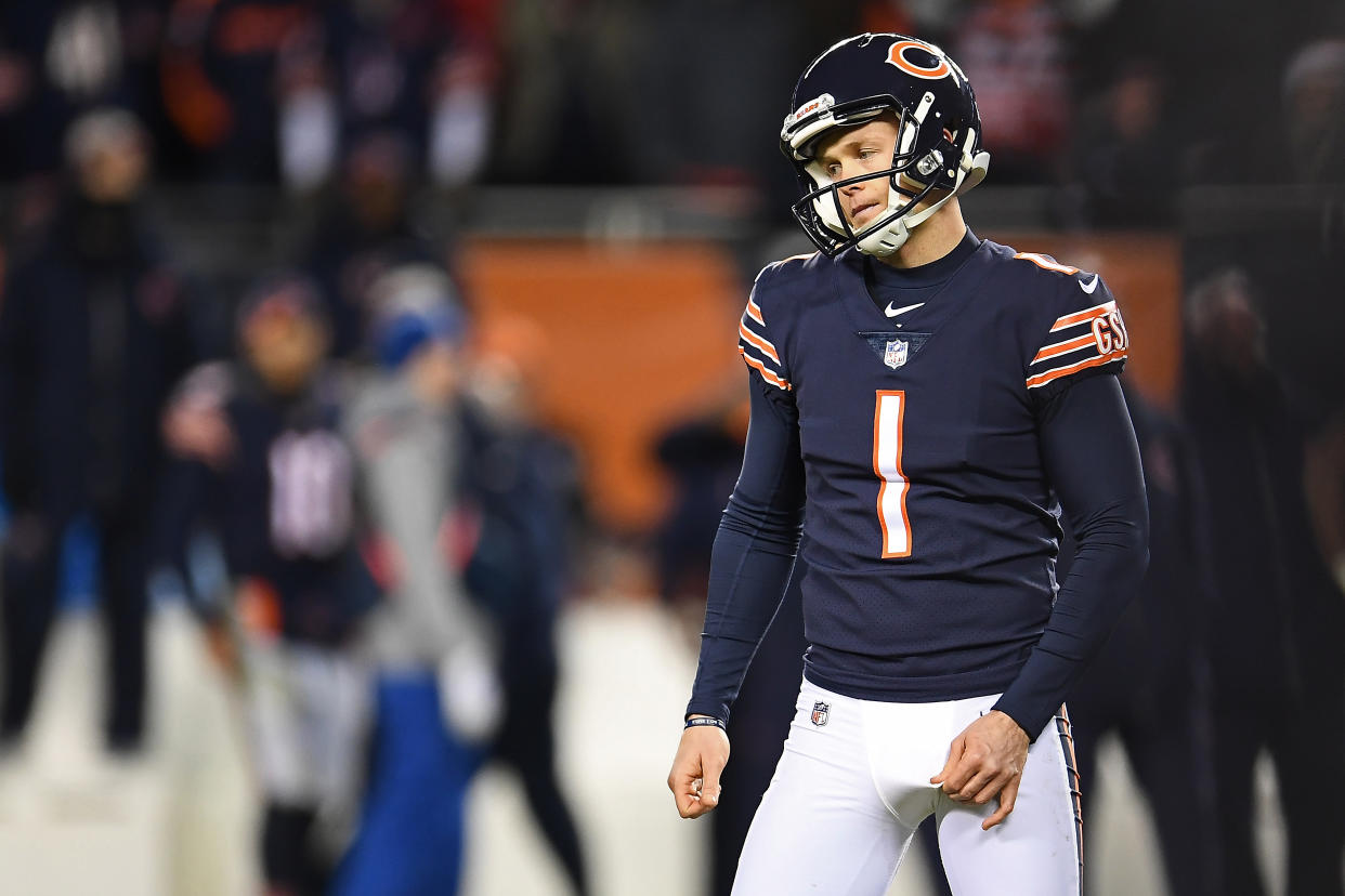 A building in downtown Philadelphia has been broadcasting an animated version of Cody Parkey’s missed field goal for the entire city to see. (Stacy Revere/Getty Images)