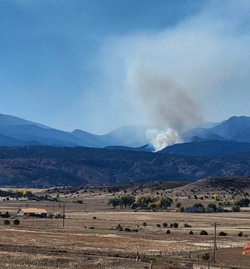 Smoke from the Saint Charles Fire in October 2023.