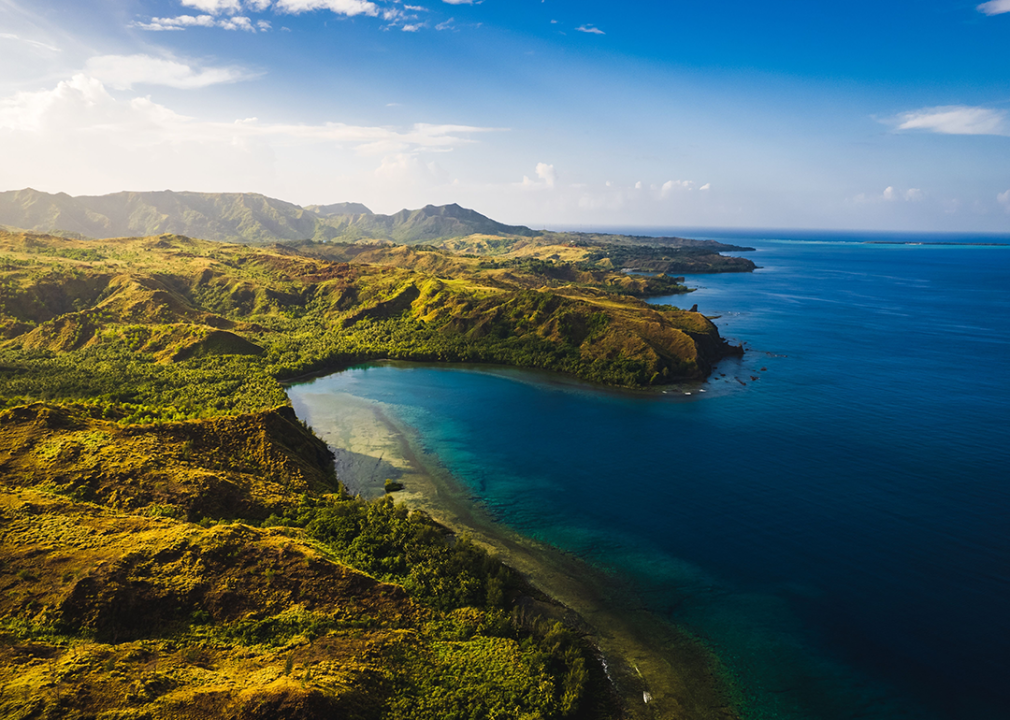 Aerial view of Guam.