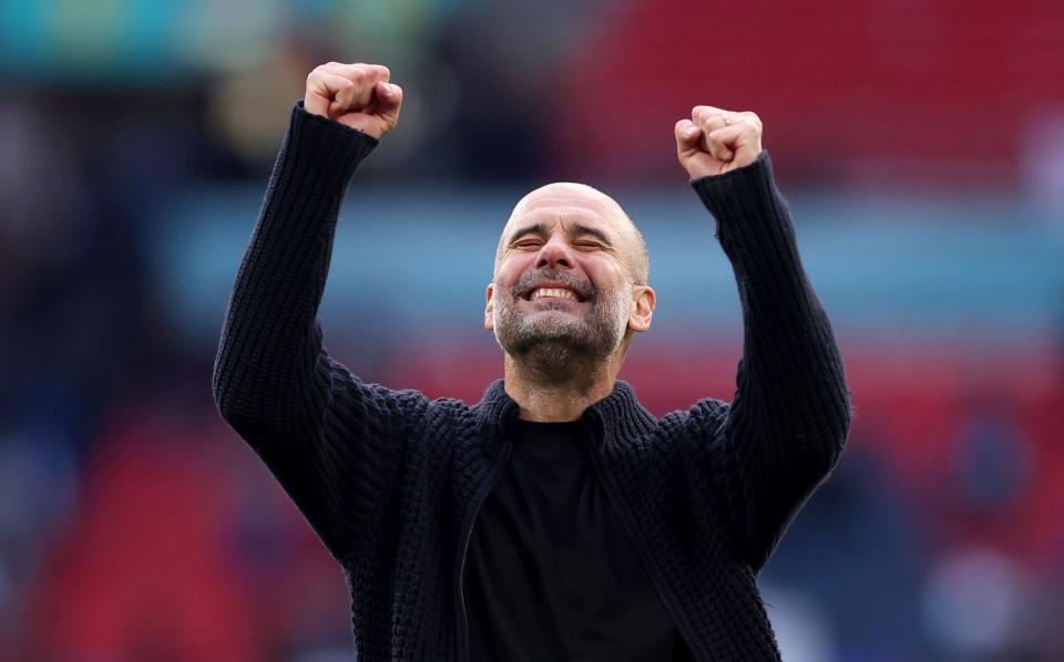 Happy Pep Guardiola