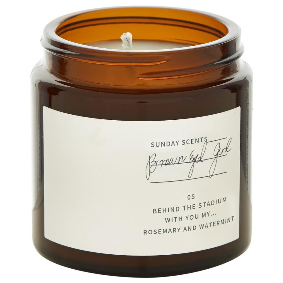 <p>When in doubt, you can't go wrong with a sweet-smelling candle.</p><p><em>Rosemary & Watermint Candle, $22.51. <a rel="nofollow noopener" href="https://desmondanddempsey.com/collections/mothers-day/products/rosemary-watermint-candle-brown-eyed-girl?mbid=synd_yahooentertainment" target="_blank" data-ylk="slk:desmondanddempsey.com;elm:context_link;itc:0;sec:content-canvas" class="link ">desmondanddempsey.com</a></em></p>