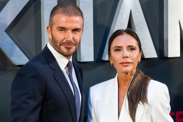 <p>Samir Hussein/WireImage</p> David Beckham and Victoria Beckham attend the Netflix 'Beckham' UK Premiere at The Curzon Mayfair on October 03, 2023 in London, England.