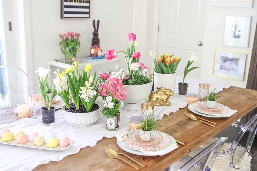 flowers a plenty easter table decorations