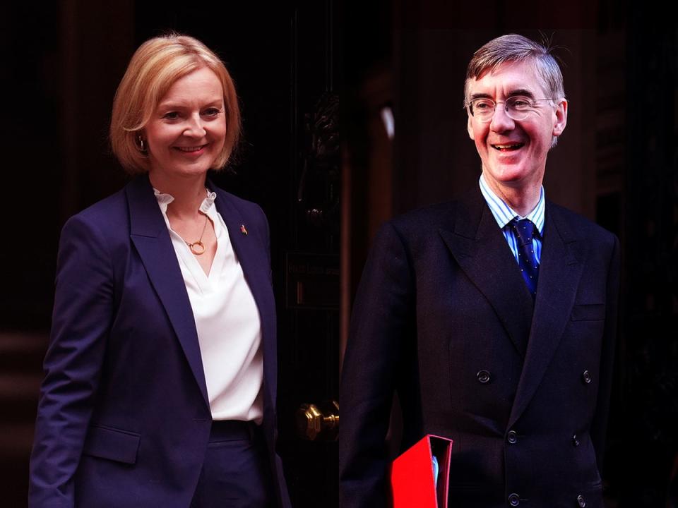 Liz Truss and her new energy secretary Jacob Rees-Mogg (Getty)