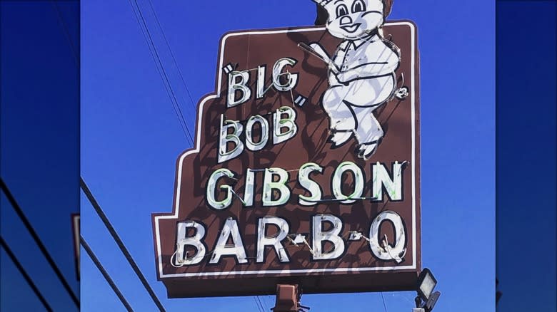 Big Bob Gibson Bar-B-Q sign