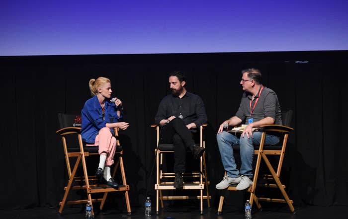 Kristen speaking during a panel discussion