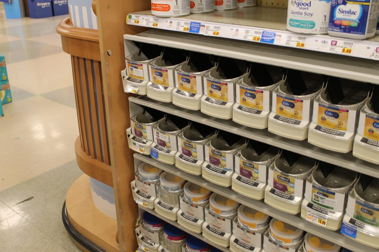 The shelves of the baby formula at a Kroger in east Columbus like mostly bare. The infant formula shortage have particularly affected Ohio mothers on WIC.