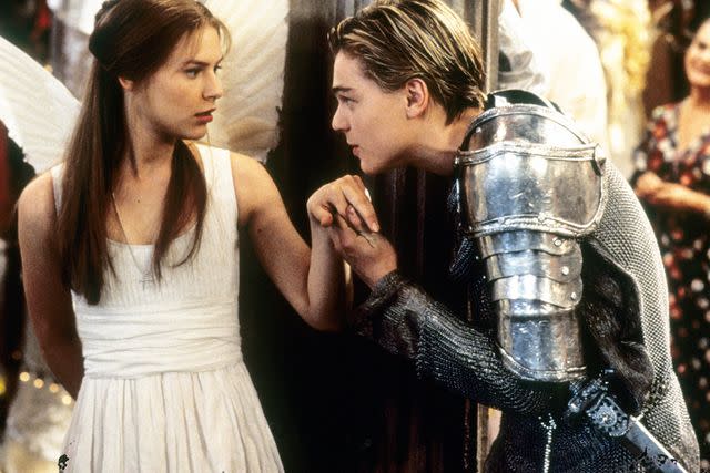 <p>20th Century-Fox/Getty</p> A young Claire Danes in 1996's Romeo + Juliet with Leonardo DiCaprio
