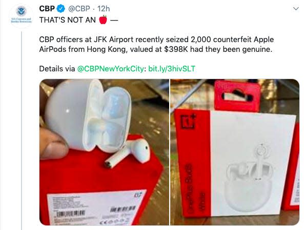 CBP oneplus buds airpods