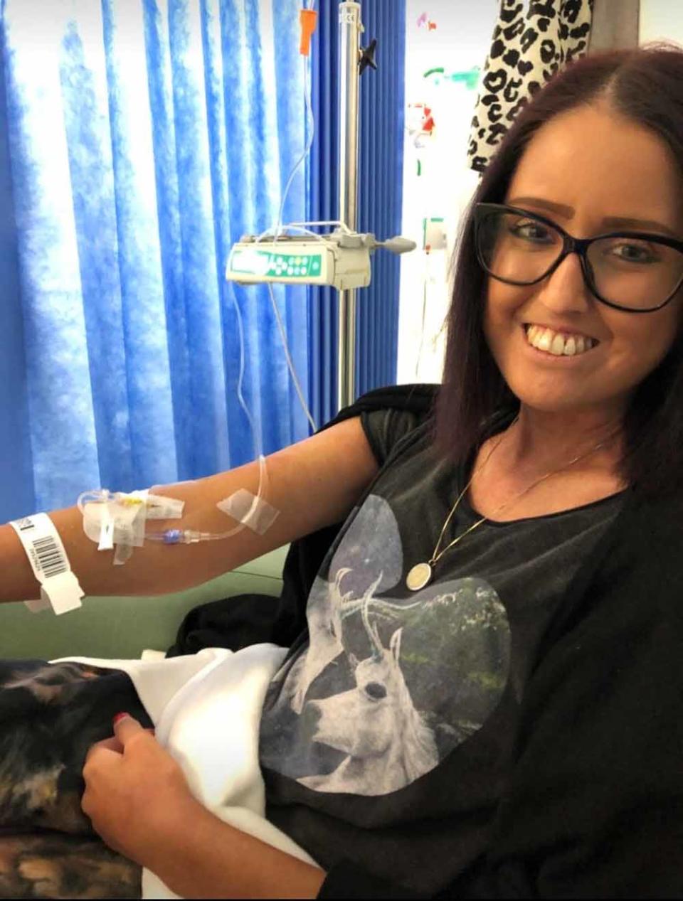 Georgina having treatment at Royal Free Hospital in London(Collect/PA Real Life).