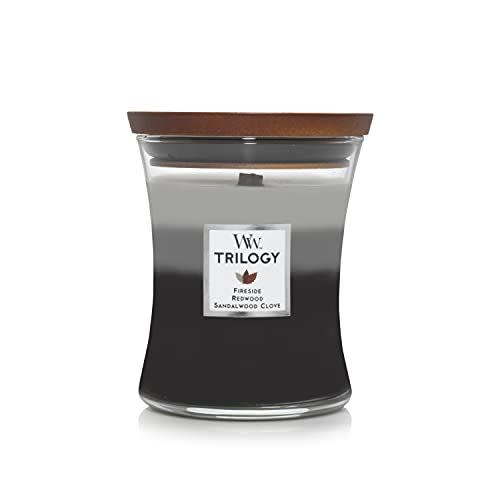 <p><strong>WoodWick</strong></p><p>amazon.com</p><p><strong>$16.79</strong></p><p><a href="https://www.amazon.com/dp/B003B6IQI8?tag=syn-yahoo-20&ascsubtag=%5Bartid%7C10055.g.43336517%5Bsrc%7Cyahoo-us" rel="nofollow noopener" target="_blank" data-ylk="slk:Shop Now;elm:context_link;itc:0;sec:content-canvas" class="link ">Shop Now</a></p><p>New parents need to find ways to exhale and unwind each day. Dads will love not only the earthy, natural smells of this trilogy candle (Fireside, Redwood, Sandalwood) but also the crackle from the wooden wick. Whether it's romance or stillness dad desires, WoodWick candles always deliver.</p>