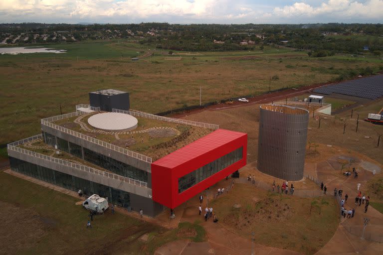 Una vista aérea del polo tecnológico Silicon Misiones que el gobierno de esta provincia construyó cerca de Posadas