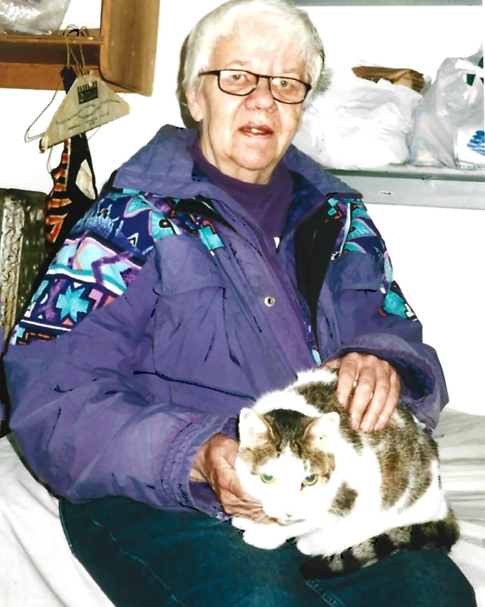 This undated photo provided by the Cook County Sheriff's Office shows a person who at the time of their 2015 death, identified themselves as Seven. Work by members of the Cook County Sheriff's missing persons initiative found in postmortem the identification of Seven as Reba C. Bailey, a 75-year-old Illinois veteran missing since the 1970s. (Cook County Sheriff's Office via AP)