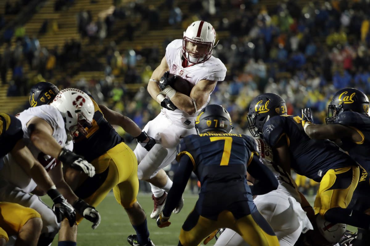 Stanford running back Christian McCaffrey rushed for 1,603 yards in his final college season. (AP)