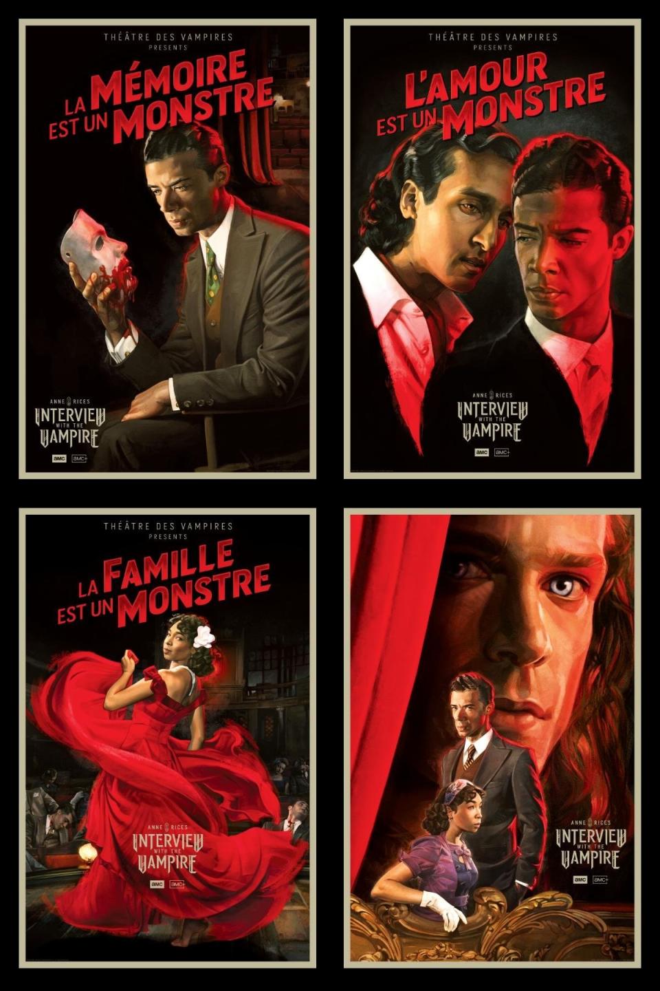 Promotional posters for Interview with the Vampire season two.