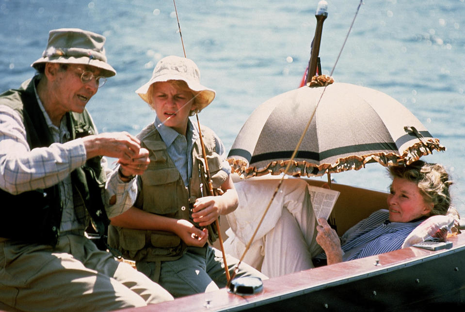 Actors (L-R) Henry Fonda, Doug McKeon and Katharin (Courtesy John Bryson / The LIFE Images Collection via G)