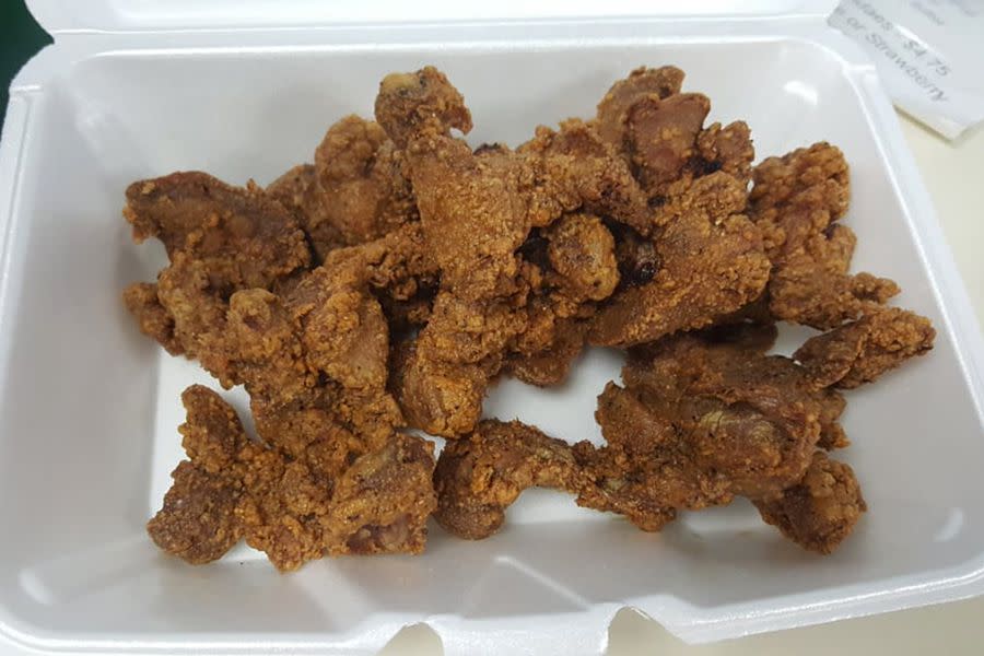 fried chicken gizzards and liver from florida fryed chicken