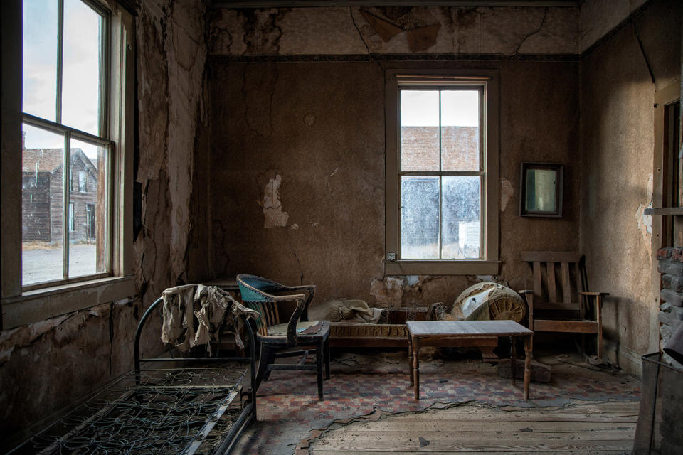 <p>Bodie, Calif. — which requires special access to photograph at night — is one of the best-preserved ghost towns in America. (Photo: Matthew Christopher — Abandoned America/Caters News) </p>