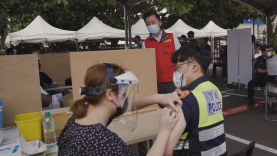 竹市疫苗施打站。（圖／翻攝自林智堅臉書）