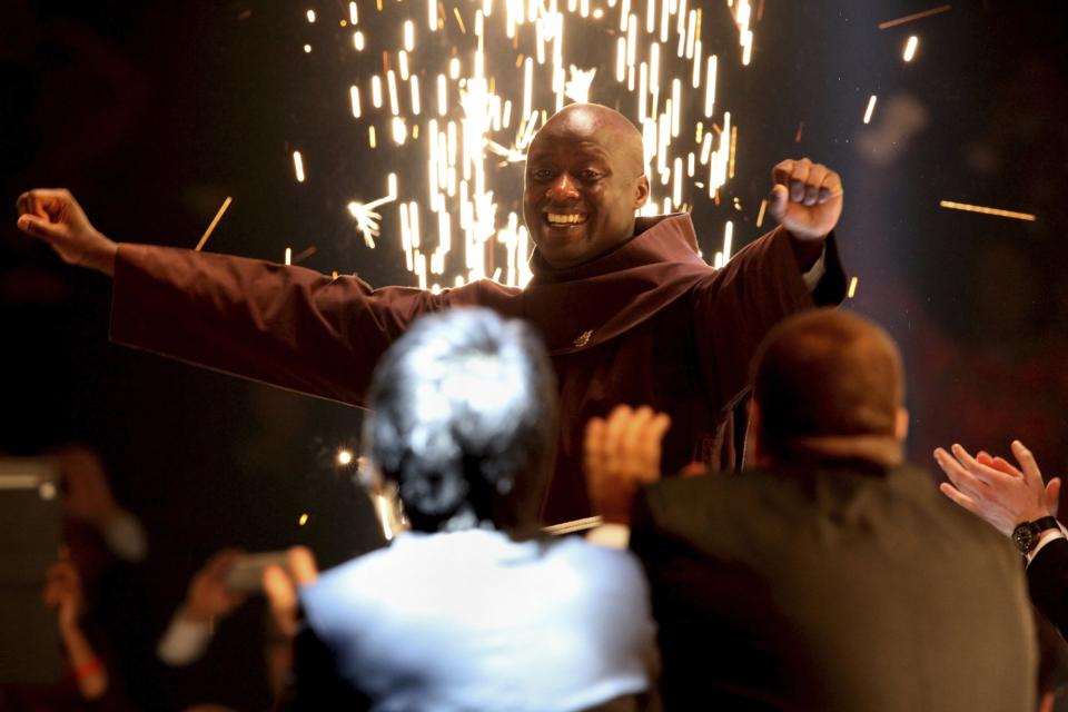 Kenyan teacher Peter Tabichi reacts after winning the $1 million Global Teacher Prize in Dubai, United Arab Emirates, Sunday, March 24, 2019. <em>(Source: AP)</em>