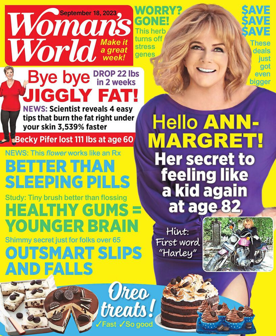 Ann-Margret on the cover of Woman's World magazine