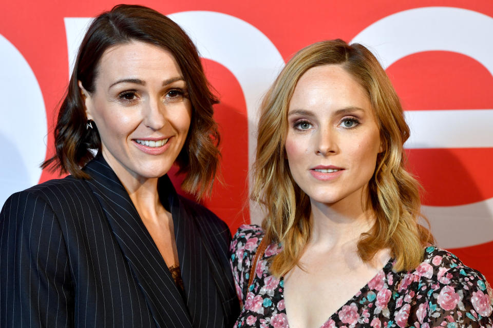 HALIFAX, ENGLAND - MAY 09: Suranne Jones and Sophie Rundle attend 