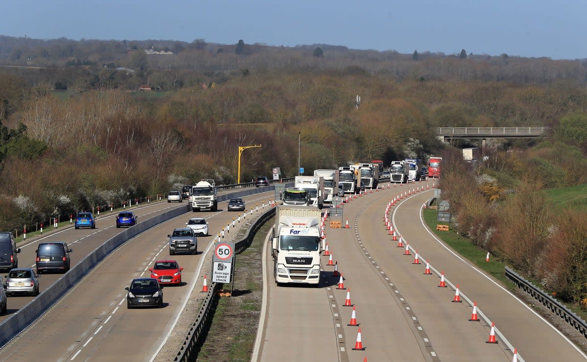 The M20 near Maidstone (PA)