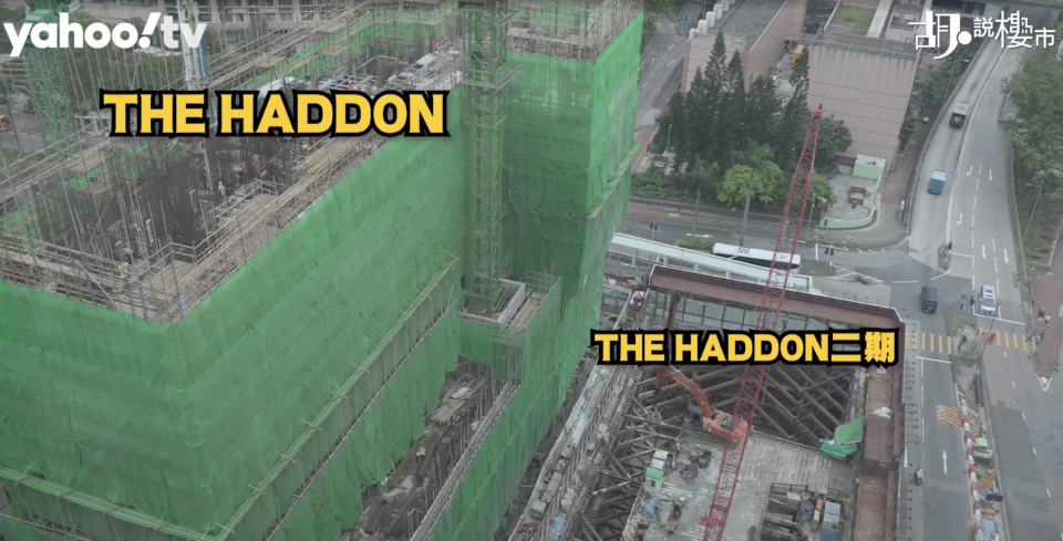 一座物業組成的「THE HADDON」，開則上呈L形排列，當中樓盤最主要景觀為東南方向，包括E至P室，屆時都會正望毗鄰的重建項目。