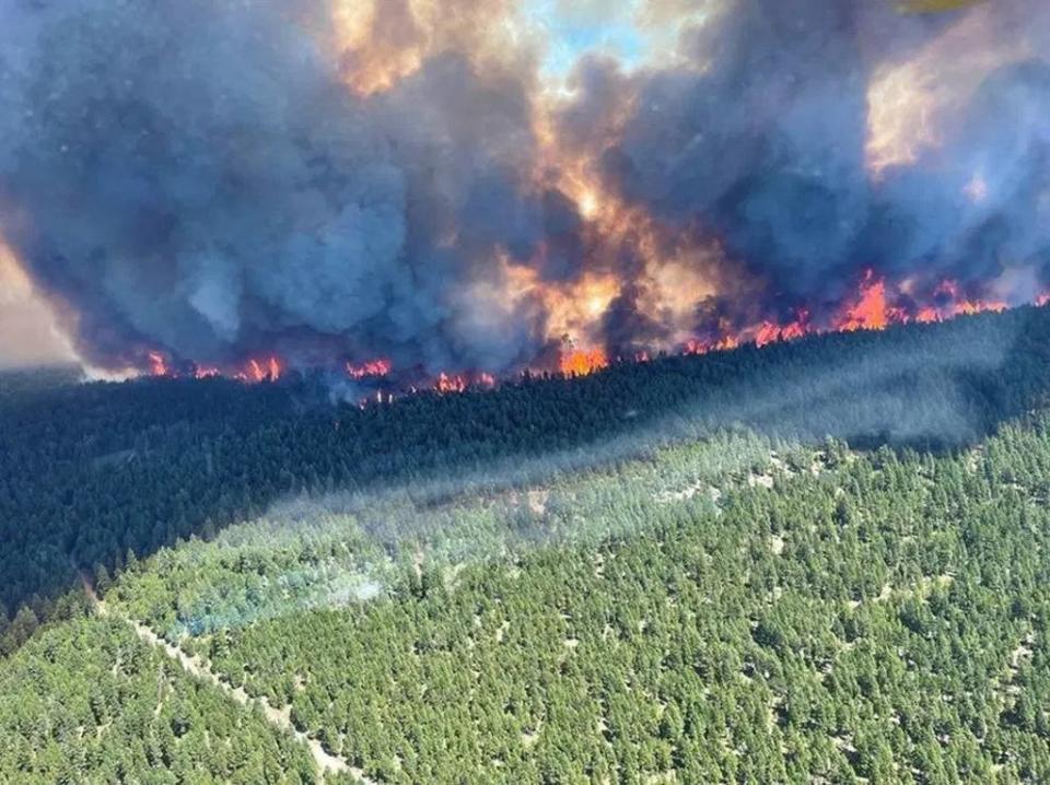 Sparks Lake wildfire, British Columbia (BC Wildfire Service/AFP via Gett)