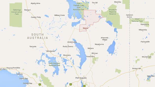 Two people and a light plane are missing in outback South Australia. Photo: Google