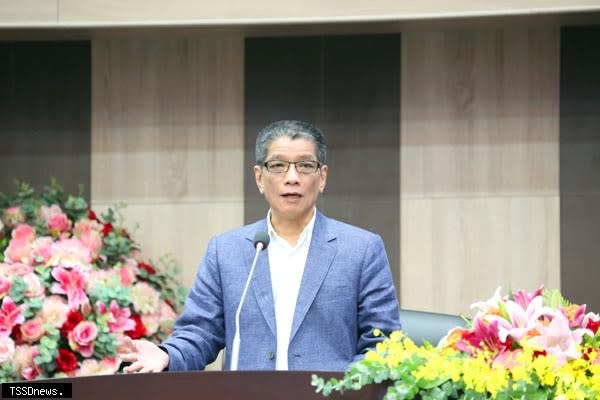 南投縣議會議長何勝豐於閉幕致詞。(記者蔡榮宗攝)