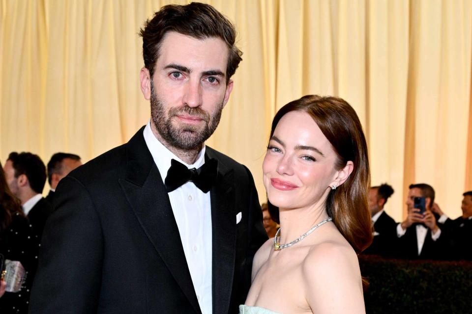 <p>Michael Buckner/Variety via Getty</p> Dave McCary and Emma Stone on March 10, 2024