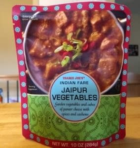 A packet of a ready-to-eat dish called jaipur vegetables