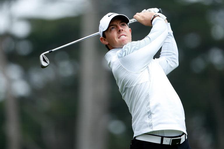 Rory McIlroy of Northern Ireland hits his second shot on the sixth hole during round four of the World Golf Championships Cadillac Match Play on May 2, 2015 in San Francisco, California