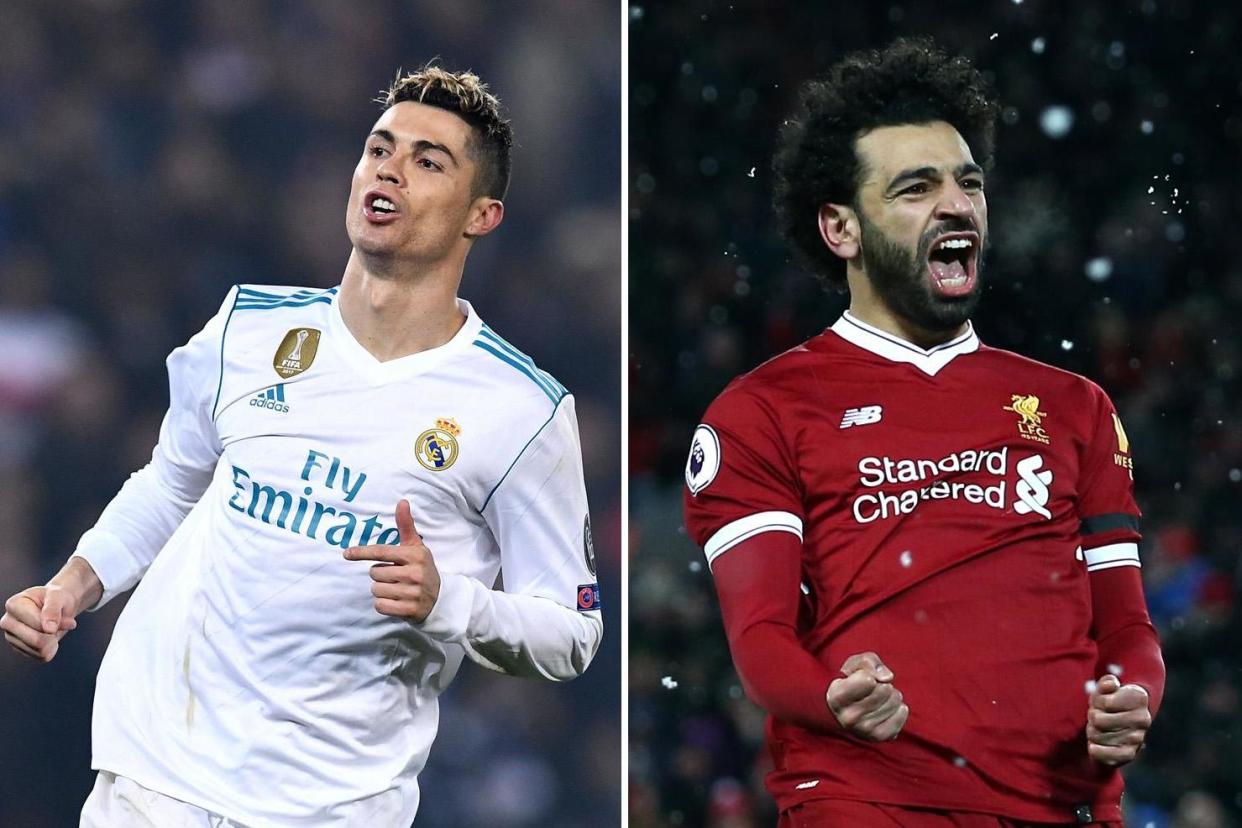 Ronaldo and Salah face off on Friday night: AFP/Getty Images