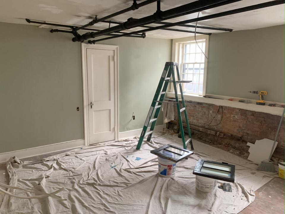 The basement of the Dr. Isaac Fiske House on Pine Street in Fall River is being prepared for its future as an Underground Railroad museum.