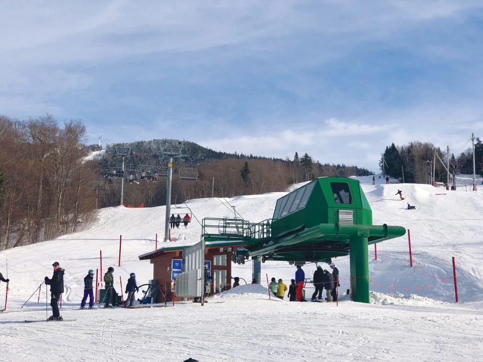 Bolton Valley Resort in Vermont’s beautiful Green Mountains includes an inn, restaurants, and a massive sports center for indoors  entertainment.