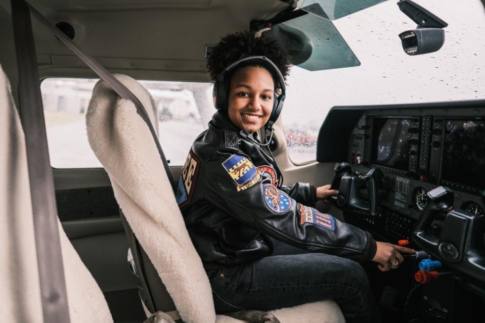 Kamora Freeland, 17, was honored at the New York State Capitol Monday after recently becoming the youngest African American female pilot in NYC history. Stephen Yang