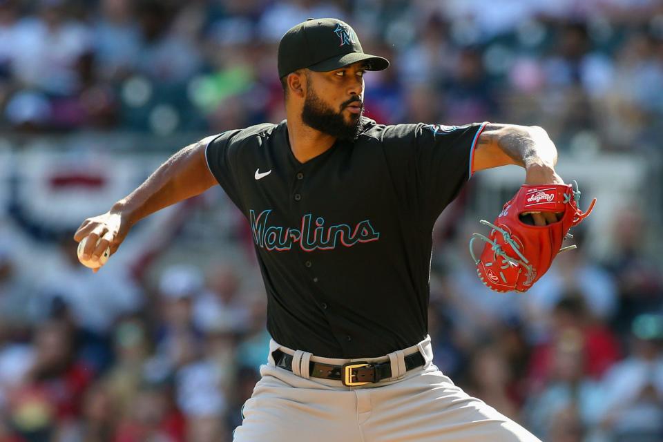 Marlins starter Sandy Alcantara leads the majors with 115.1 innings pitched