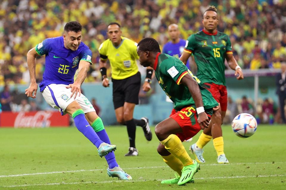 Gabriel Martinelli was bright on his first Brazil start but could not find a goal (Getty Images)